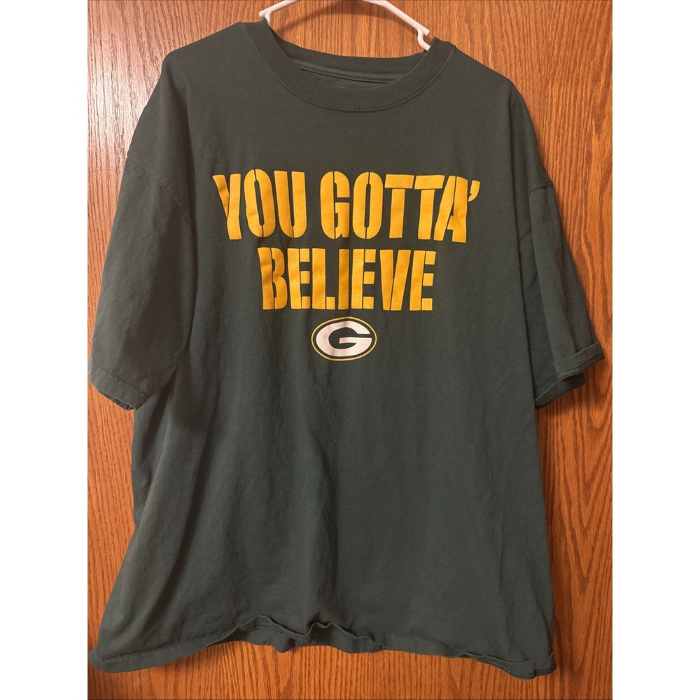 2003 VF Imagewear "You Gotta Believe" Green Bay Packers Vintage 2XL Tee